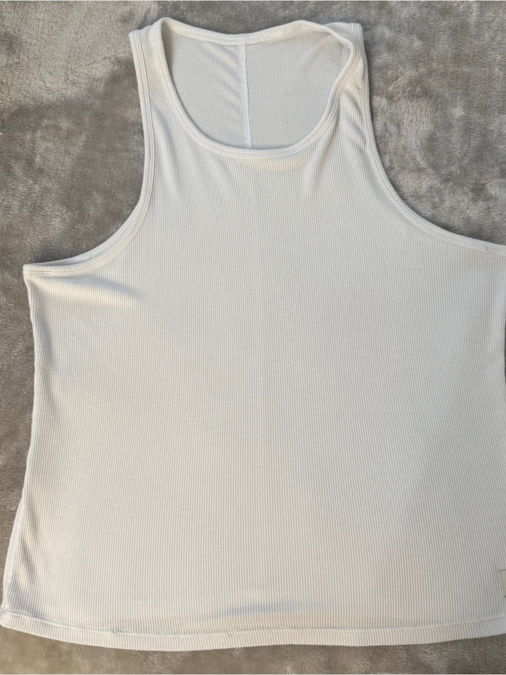 White Ribbed Tank Top Vuori